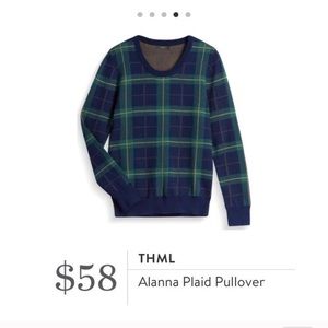 NWT THML Alanna Plaid Pullover